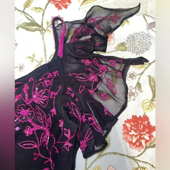 Vintage Andretta Donatello Silk Beaded Sequin Embroidered Top - Picture 13 of 16